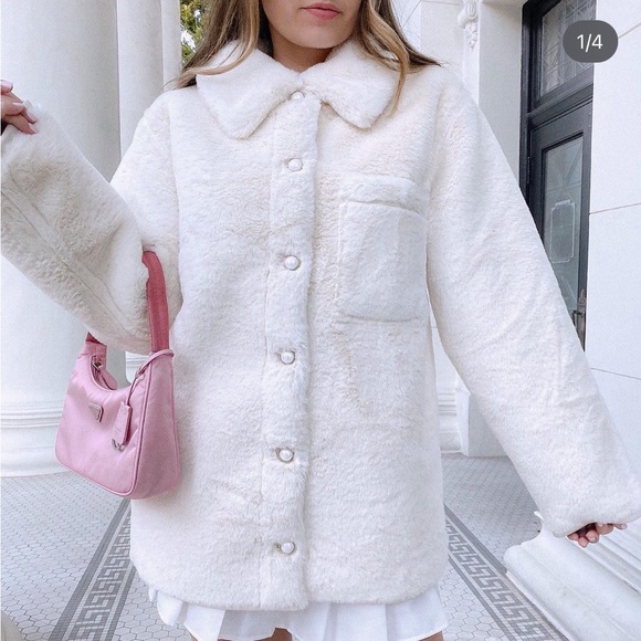 Lovers and friends Natalia reversible fur coat Pearl - Picture 5 of 5